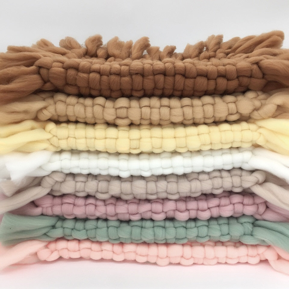 Soft Wool Basket Weave Blanket