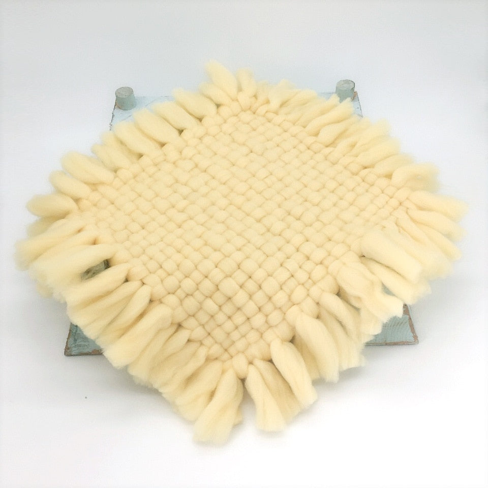 Soft Wool Basket Weave Blanket