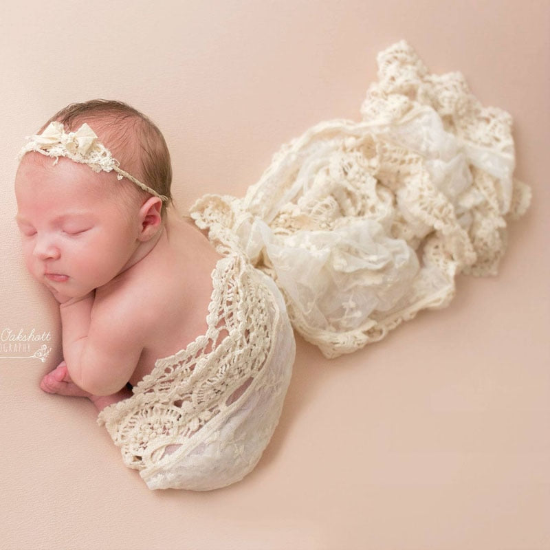 Soft Lace Newborn Wrap /Blanket